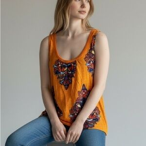 Anthropologie Akemi & Kin Tie Back Tank XS 🧡